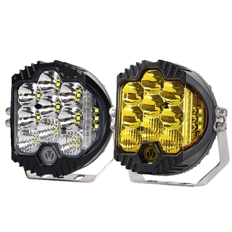 5 inch White Yellow 50W LED Driving light with Amber DRL