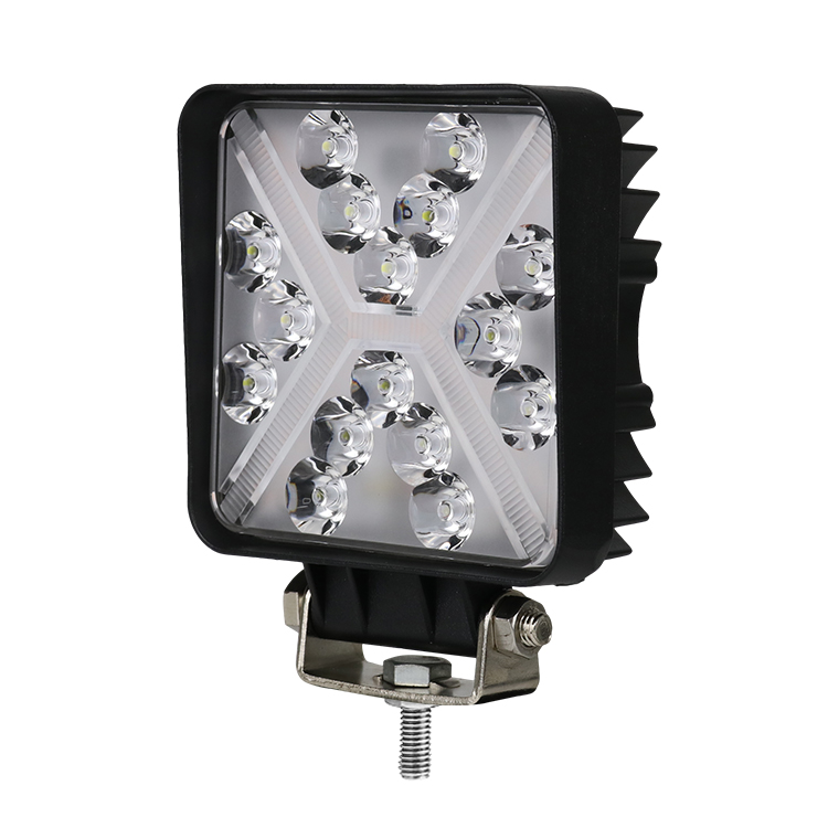 4 Inch Square 46W LED Work Light with DRL