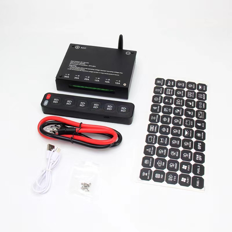 6 Gangs Remote Control Switch Panel For LED Offroad Car Lights